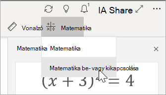 Matematika be- vagy kikapcsolása