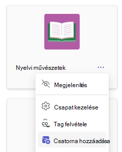 Képernyőkép a csatorna hozzáadásáról.