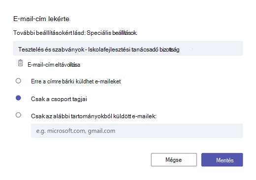 E-mailek fogadása