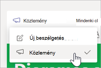 Közlemény kiválasztása