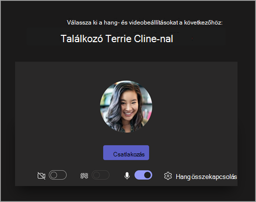 Képernyőkép a nyitóképernyőről, amikor egy tanuló értekezletet kezd a Microsoft Teams oktatáshoz.