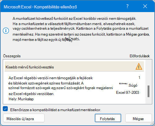 Kompatibilitási problémák megoldása a javítás funkcióval