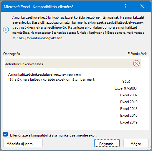 A Kompatibilitás-ellenőrző