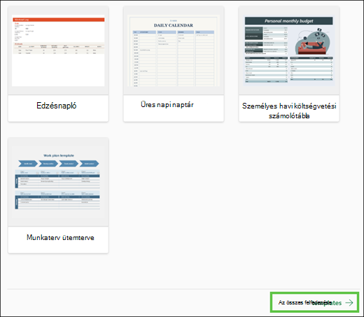 A Webes Excel összes sablonjának felfedezése
