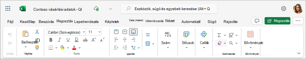 Képernyőkép a teljes lap megjelenítéséről Excelben.