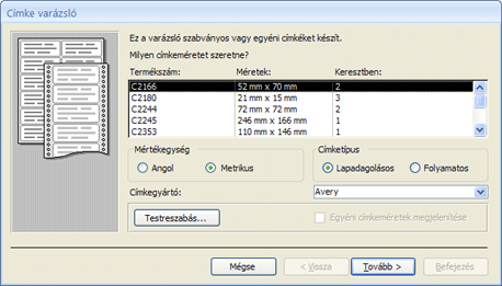 A Címke varázsló első oldala