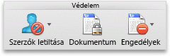 Word Review tab, Protection group