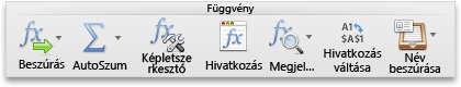 Formulas tab, Function group