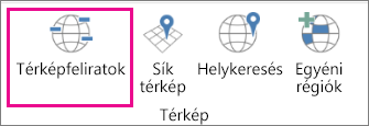 A 3D térképek Térképfeliratok lehetősége