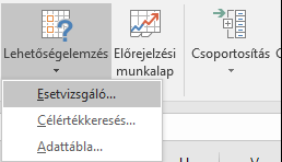 Lépjen az Esetvizsgálóhoz az Adat-előrejelzés > ? What-If Analysis