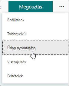 Print Form option in Microsoft Forms