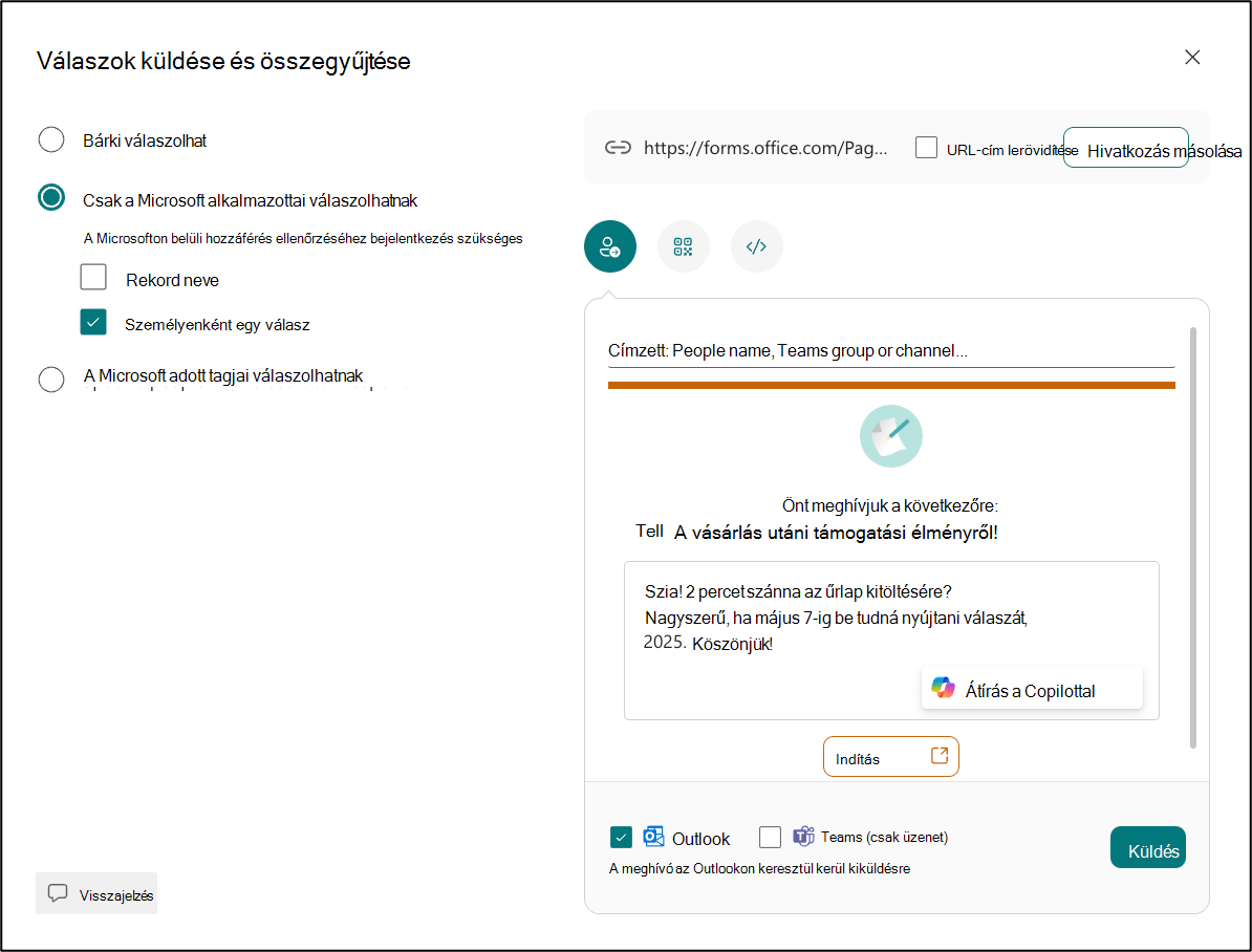 Űrlapterjesztési felület