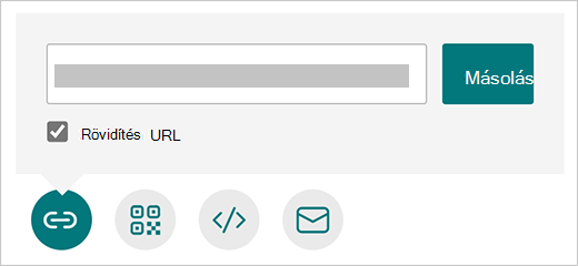Az URL-cím rövidítésének beállítása a Microsoft Forms