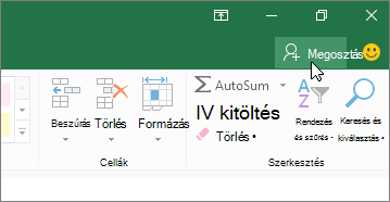 Kattintás a Megosztás ikonra