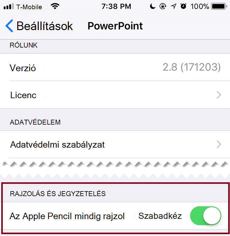 Az alkalmazások beállításaiban ki- és bekapcsolhatja az automatikus szabadkézi műveleteket.
