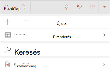 Képernyőkép a Bizalmasság gombról az Android Office-ban