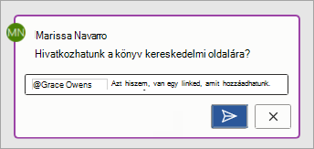 A @mention használata egy megjegyzésben