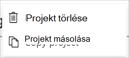 Projektfájlok megjelenítése