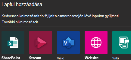 Alkalmazások hozzáadása a Teamshez