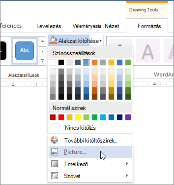 Kép hozzáadása alakzatkitöltésként