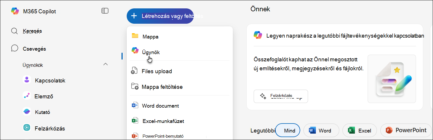 képernyőkép új ügynök létrehozásáról