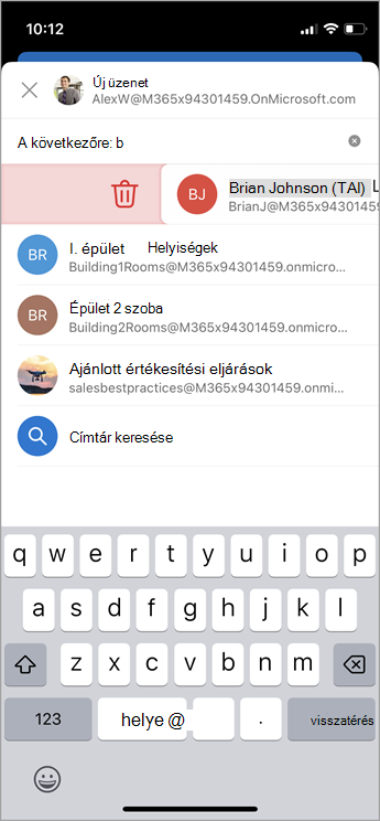 iOS – névjegy törlése