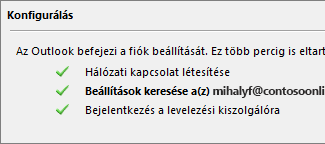 Az Új fiók varázsló harmadik lapja