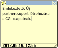 Feljegyzés beírása