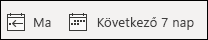 A mai nap vagy a következő hét nap megtekintése