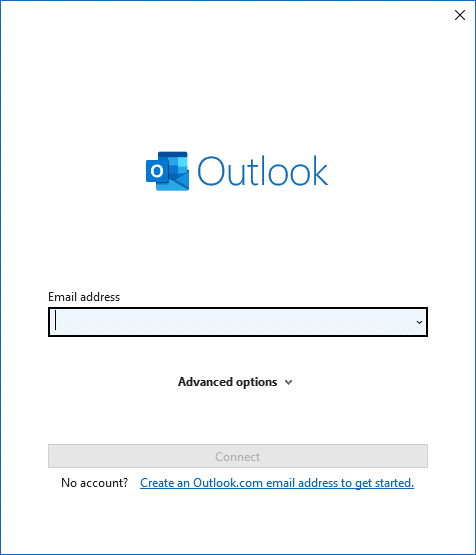 Válasszon egy e-mail-címet a legördülő menüből.