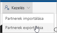 Az eszköztáron válassza a Kezelés, majd a Névjegyek importálása lehetőséget