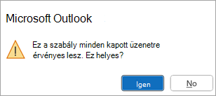 Egy felugró ablakban a következőhöz hasonló szöveg olvasható: 
