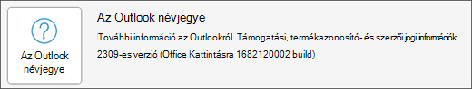 Kattintson Az Outlook névjegye elemre.