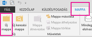 A Mappa lapon kattintson az Új mappa gombra.