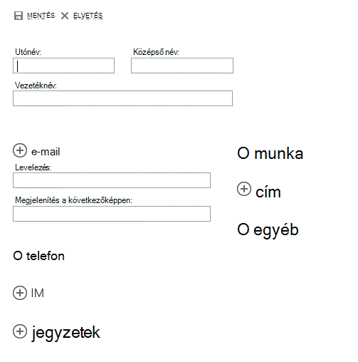 új névjegy