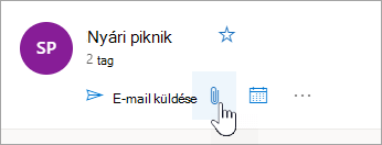 Képernyőkép az Ugrás csoportfájlokhoz gombról