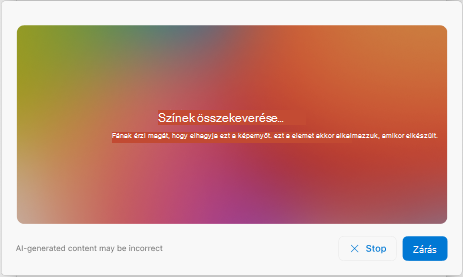 Egy képernyő, amelyen egy téma generálódik a Mac Outlook-ban