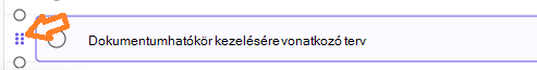 Feladatsor kijelöléséhez használható hatpontos fogópont.