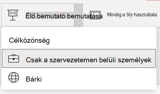 Audience selection for Live Presentation