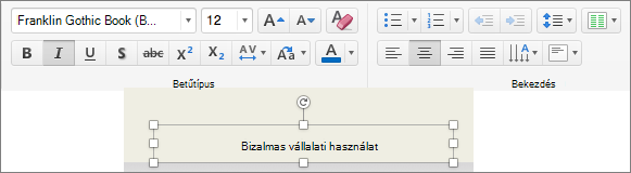 Élőláb formázásának szerkesztése