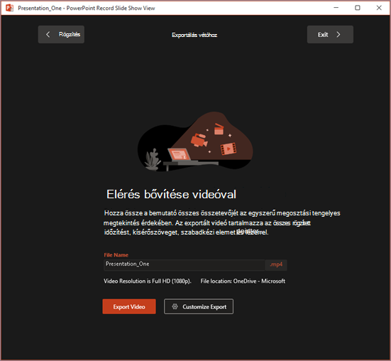 Ablak exportálása