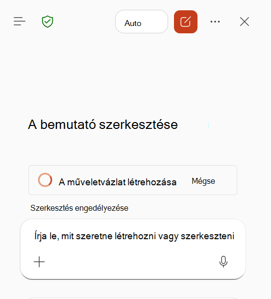 Képernyőkép, amely azt mutatja, hogy a Copilot egy rögzített munkafolyamatot feldolgoz egy képességvázlat létrehozásához.