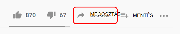 Megosztás a YouTube-on
