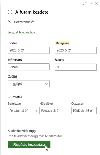 Függőség hozzáadása tevékenységhez