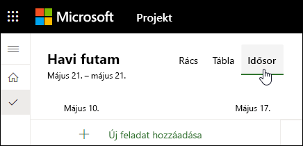 Tevékenység hozzáadása az ütemtervhez