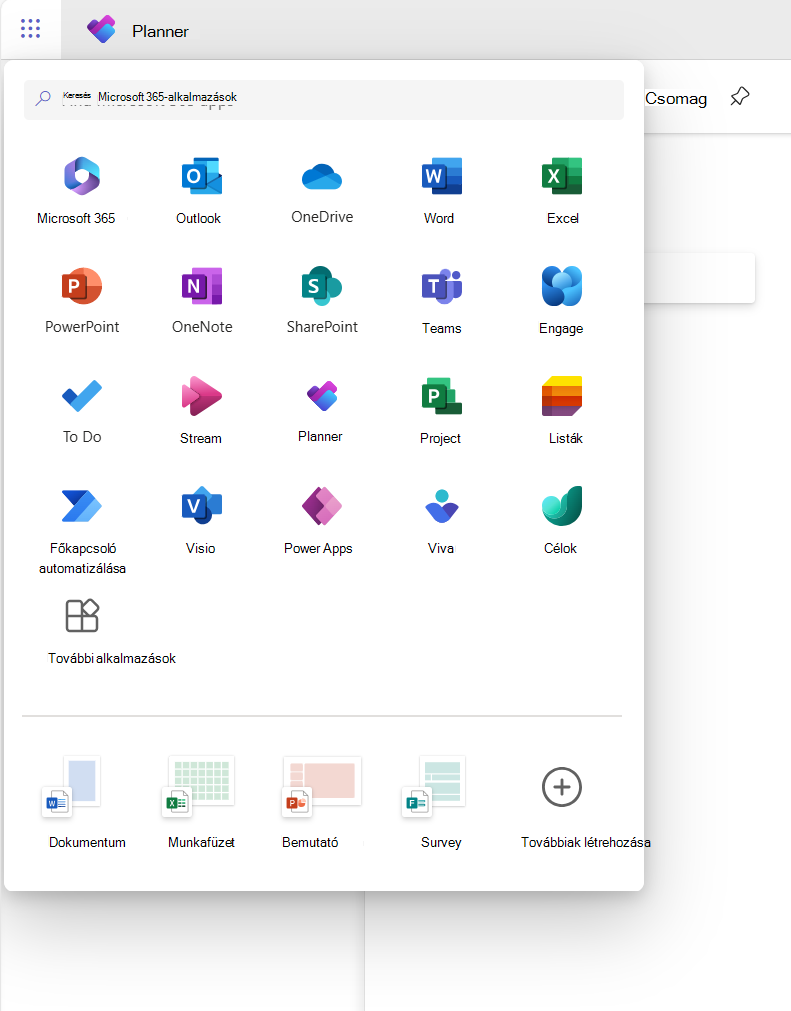 Microsoft 365 Appindító