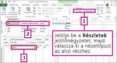 Az ablak két nézet kombinációjára való kettéosztását bemutató ábra