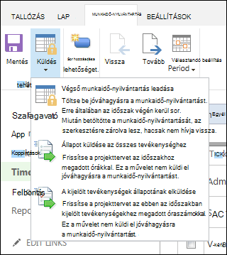 Végső munkaidő-nyilvántartás leadása