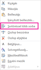 Wrap Text command on the right-click menu
