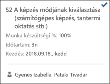 Feladatkártya testreszabással